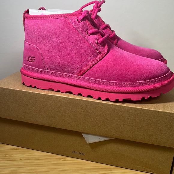 UGG Shoes Nwt Womens Ugg Neumel 7 Hot Pink Suede Fur Lined Bootie